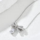 Teardrop Shape 925 Sterling Silver Zircon Pendant Necklace