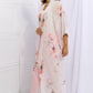 OneTheLand Floral Chiffon Kimono Cardigan