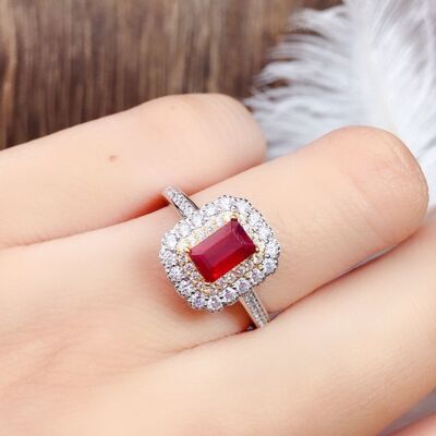 Silver Plated Zircon Ring