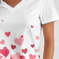 Heart V-Neck Short Sleeve T-Shirt