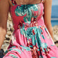 Floral Smocked Tie-Shoulder Tiered Dress