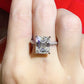 5 Carat Moissanite Platinum-Plated Ring