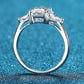 3 Carat Moissanite 925 Sterling Silver Rhodium-Plated Ring