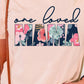 ONE LOVED MAMA Floral Graphic Tee