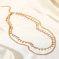18K Gold-Plated Double-Layered Stainless Steel Necklace