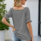 Short Flounce Sleeve Top