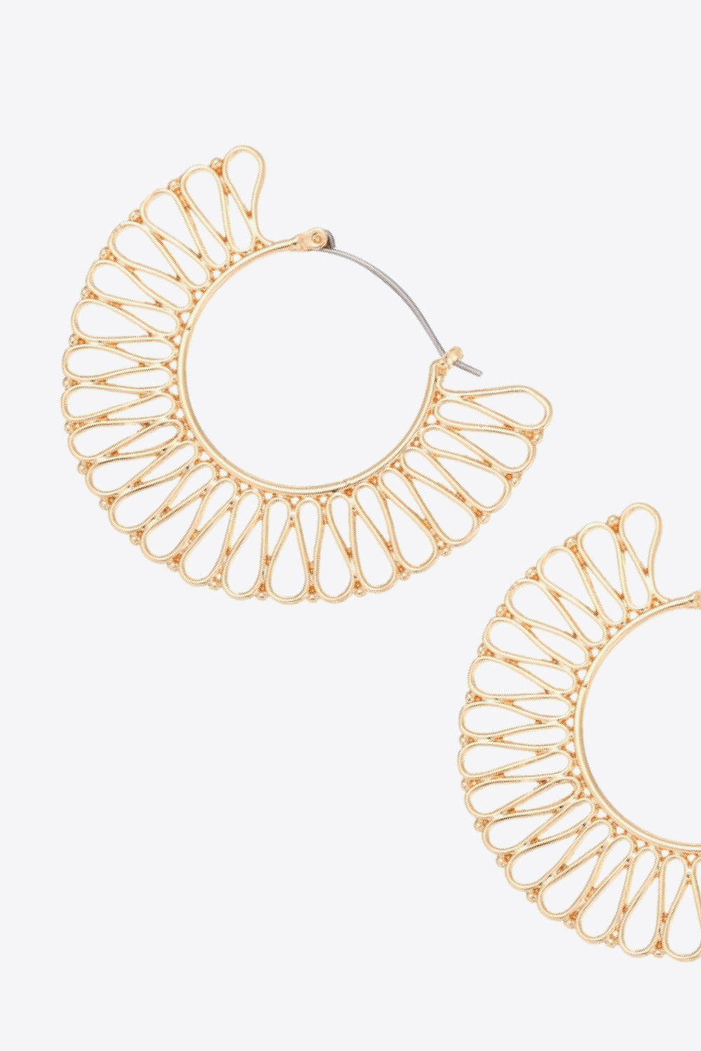 5-Pair 18K Gold-Plated Cutout Earrings Set