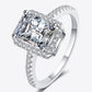 2 Carat Moissanite 925 Sterling Silver Halo Ring