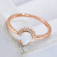 18K Rose Gold-Plated Pear Shape Natural Moonstone Ring