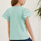 Round Neck Flutter Sleeve T-Shirt