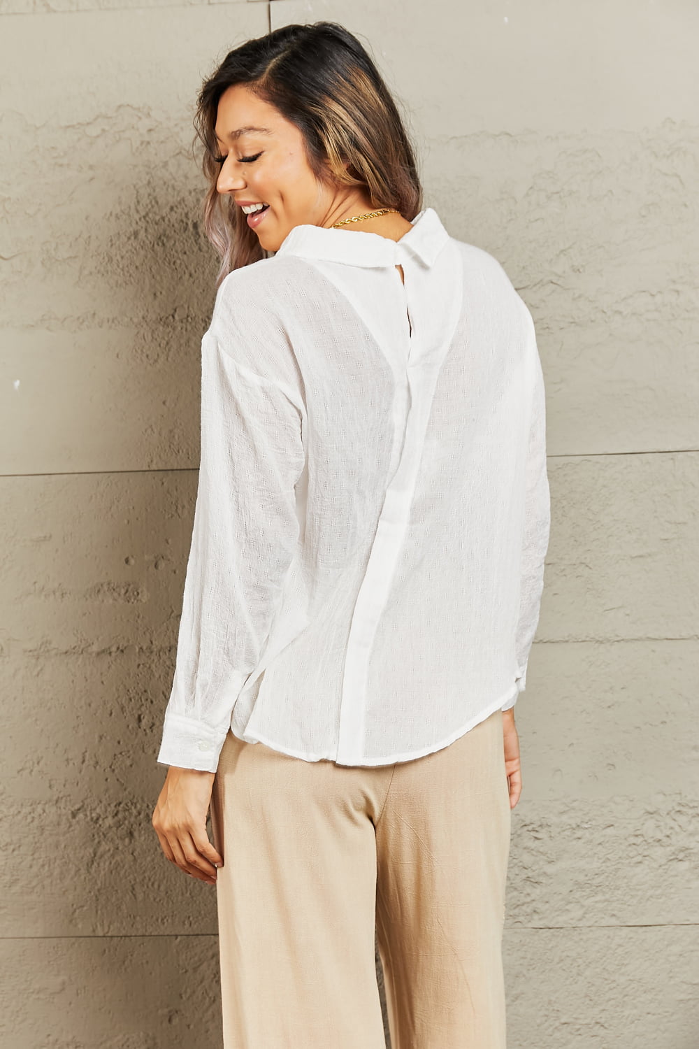 Lightweight Button Down Top