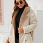 Fuzzy Button Up Dropped Shoulder Coat