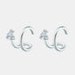 Moissanite 925 Sterling Silver Cuff Earrings