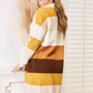 Color Block Dropped Shoulder Cardigan