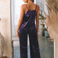 Pocketed Spaghetti Strap Wide Leg Overall