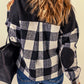 Plaid Button-Up Shirt Jacket with Pockets