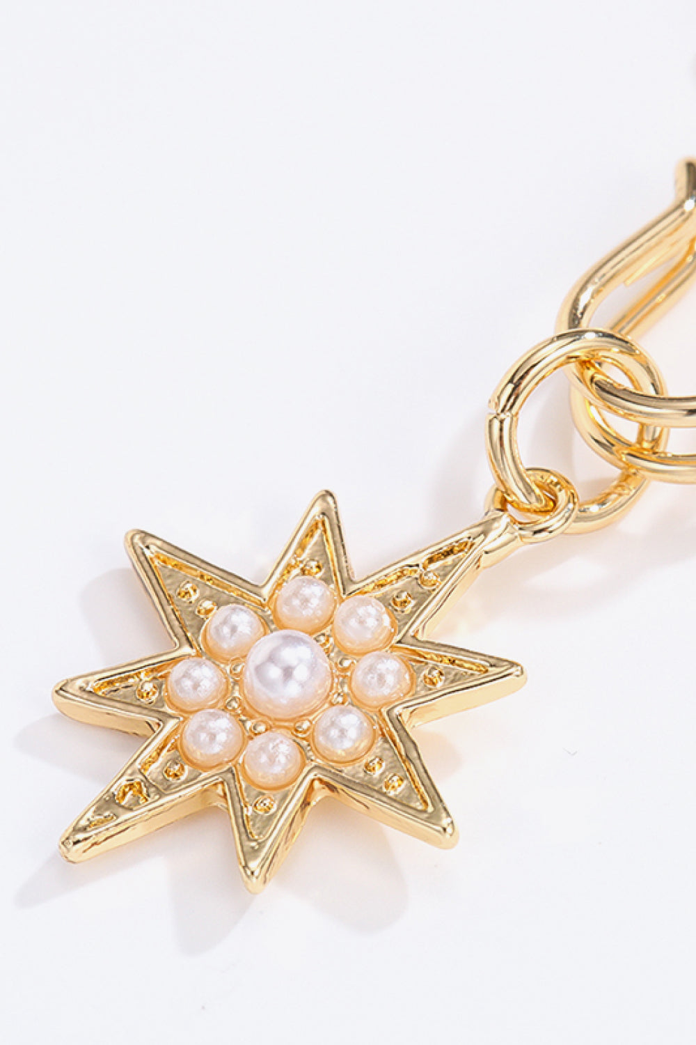 5-Pair Inlaid Pearl Star and Moon Drop Earrings Set