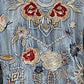 Embroidered Pocketed Button Up Denim Shirt