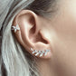 Inlaid Zircon 925 Sterling Silver Single Cuff Earring