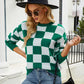 Checkered Round Neck Sweater