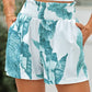 Printed Smocked Waist Shorts with Pockets