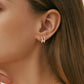 Moissanite 925 Sterling Silver Double-Layered Earrings