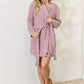 Hailey & Co Tie Front Long Sleeve Robe