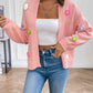 Floral Long Sleeve Open Front Cardigan