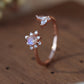 Moonstone 18K Rose Gold-Plated Open Ring