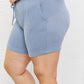 Blumin Apparel Too Good Full Size Ribbed Shorts in Misty Blue