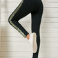 Sequin Stripe High Waist Ankle Length Pants