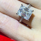 5 Carat Moissanite Platinum-Plated Ring