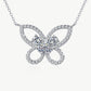 Moissanite Butterfly Pendant Necklace