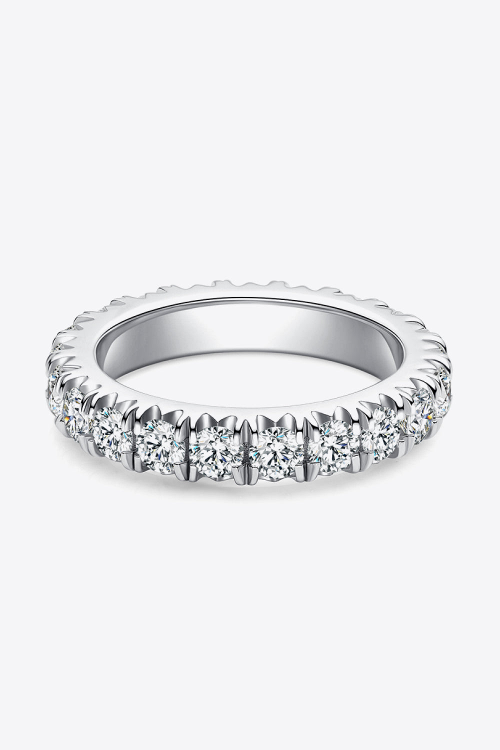 2.3 Carat Moissanite 925 Sterling Silver Eternity Ring