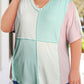 Plus Size Color Block V-Neck Top