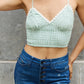 Daisy Trim Smocked Bustier in Sage