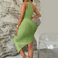Sleeveless Asymmetrical One Shoulder Dress