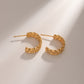 18K Gold-Plated Stainless Steel C-Hoop Earrings