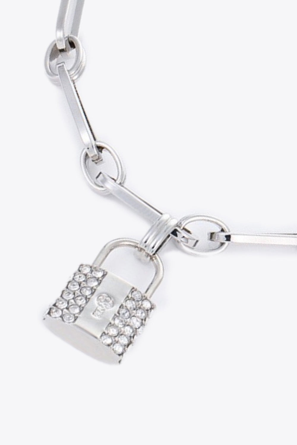 5-Piece Lock Charm Chain Bracelet
