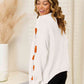 Flower Dropped Shoulder Open Front Cardigan