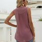 Swiss Dot Notched Neck Tank