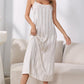 Striped Flounce Sleeve Open Front Robe and Night Dress Set