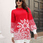 Snowflake Pattern Sweater Dress