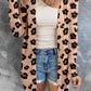 Printed Button Front Longline Cardigan