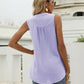 Swiss Dot Notched Neck Tank