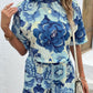 Floral Round Neck Half Sleeve Top and Shorts Set