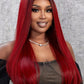 13*2" Lace Front Wigs Synthetic Straight 26" 150% Density