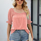 Short Flounce Sleeve Top