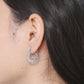 Stainless Steel Cutout Leaf Shape Huggie Earrings