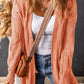 Cable-Knit Dropped Shoulder Slit Cardigan